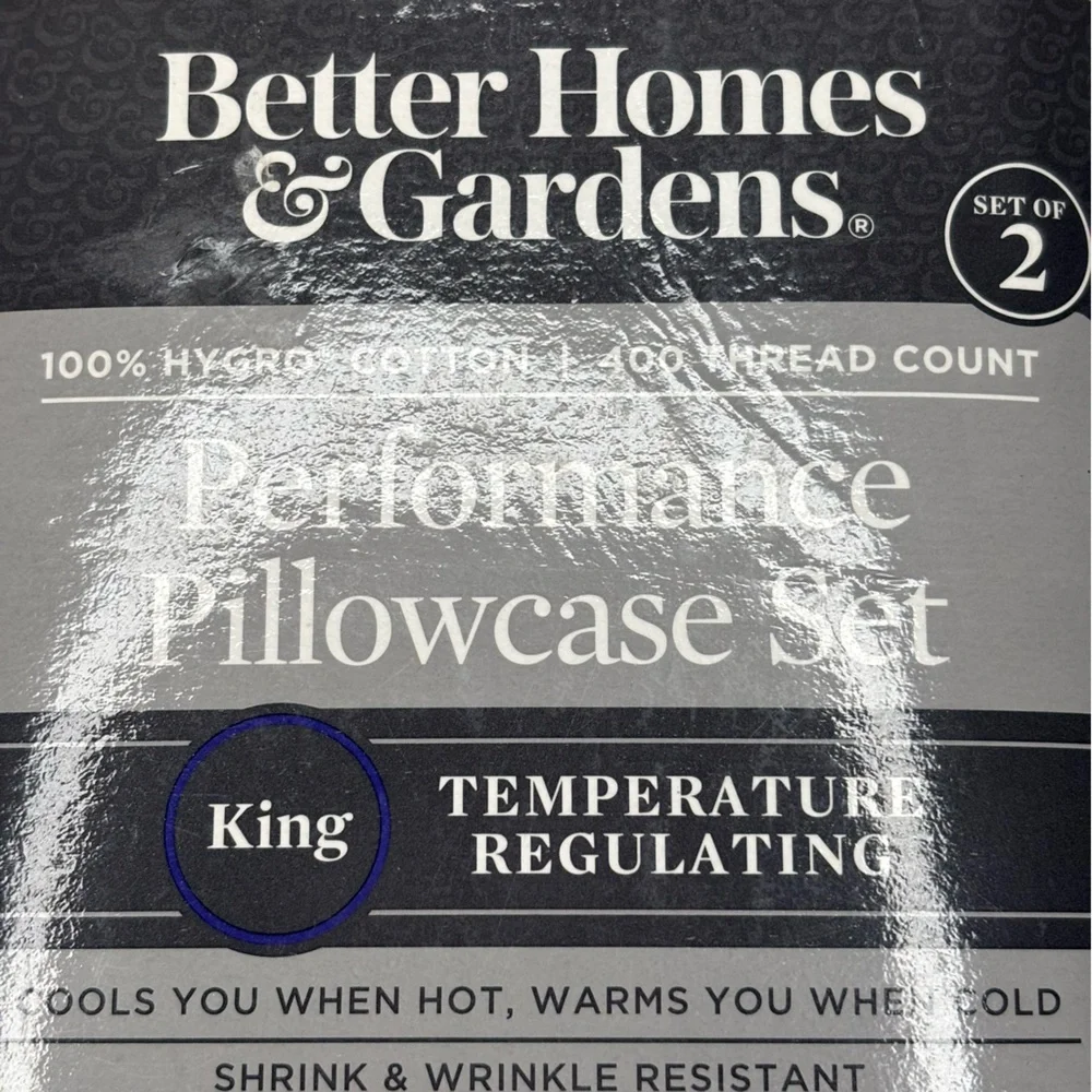 Better Homes & Gardens Blush King Performance Pillowcase Set 400 Thread Count